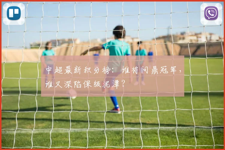 中超最新积分榜：谁将问鼎冠军，谁又深陷保级泥潭？